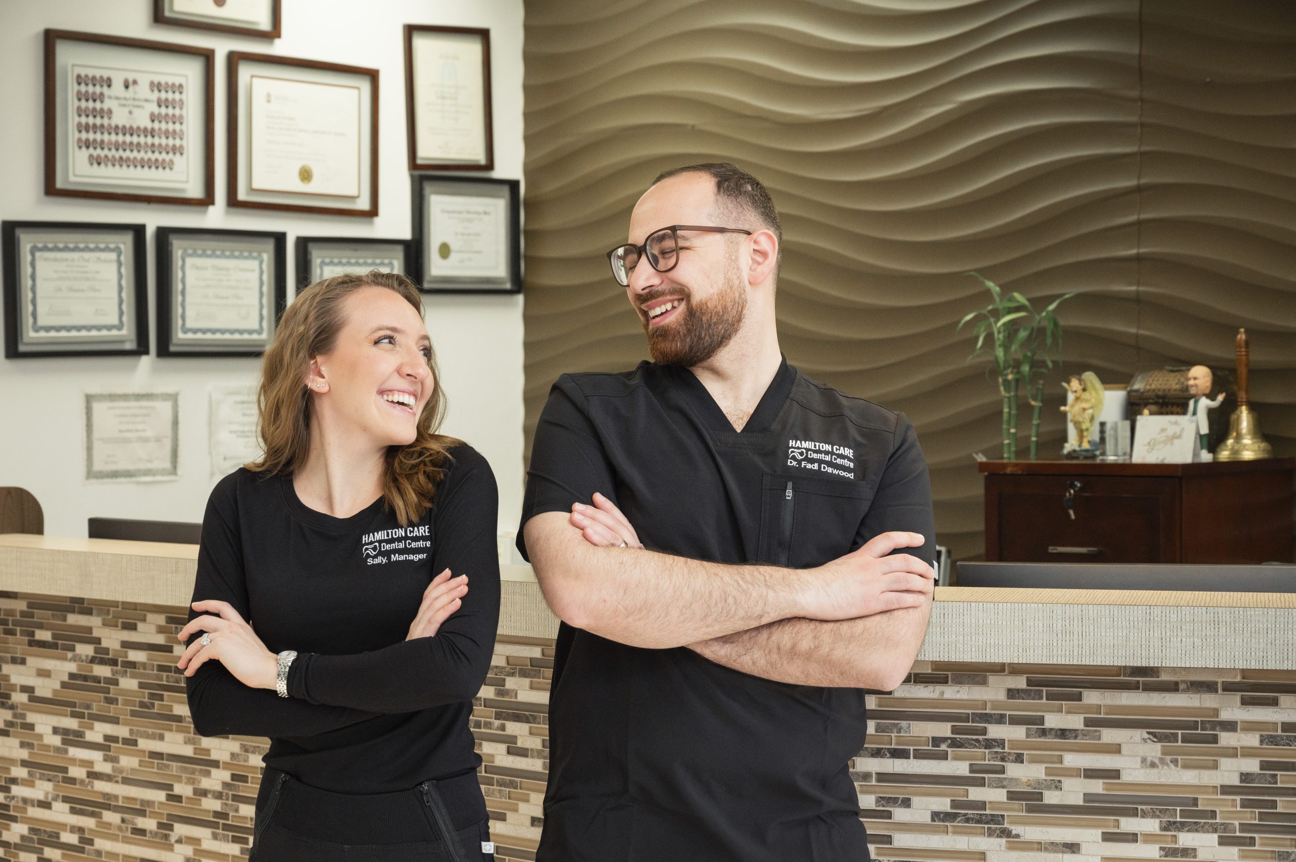 Hamilton Care Dental Centre reception and team