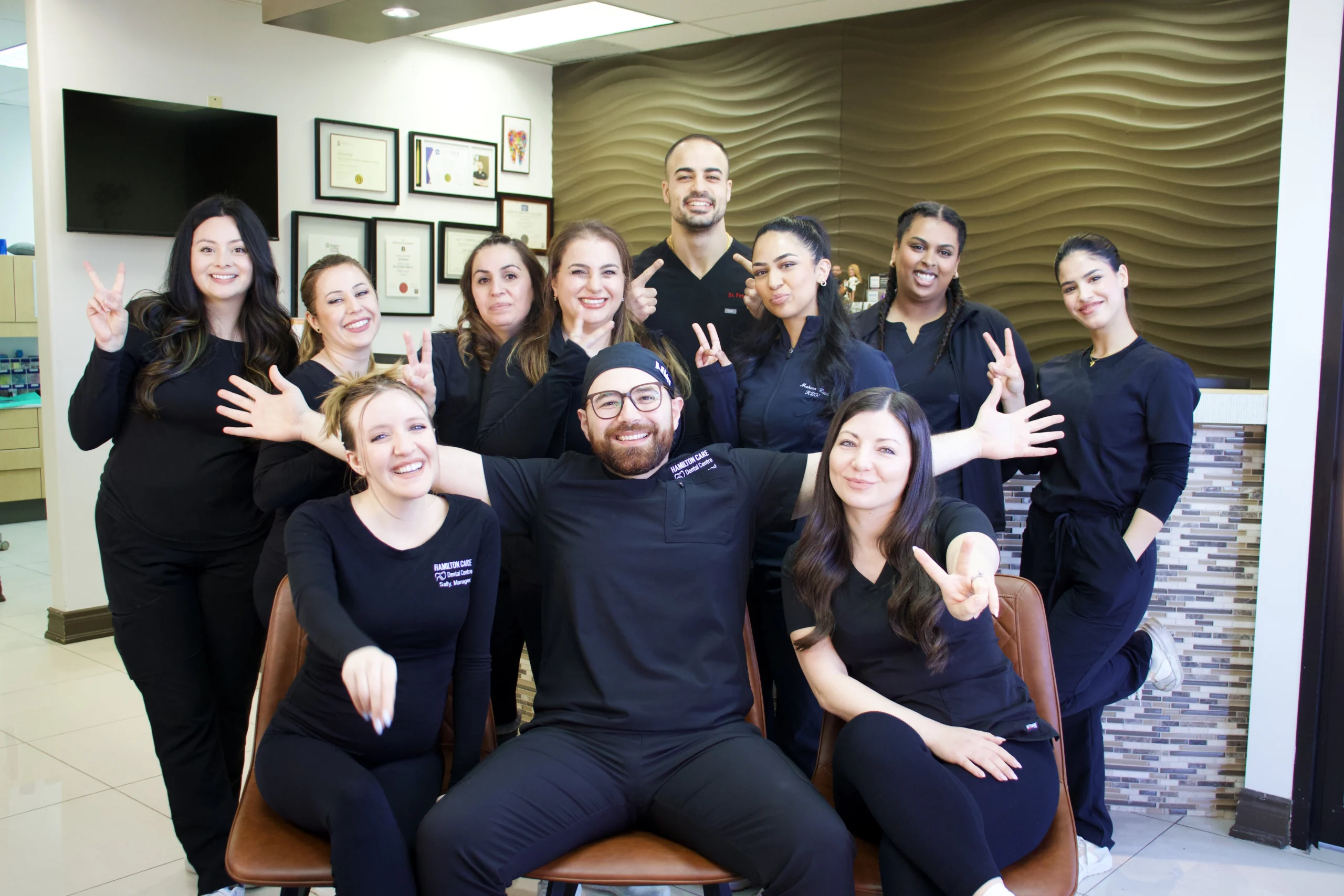 photo of our dental team capturing photo in hamilton, on